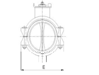 Shouldered Ends Center Line Butterfly Valve FIG.2952A