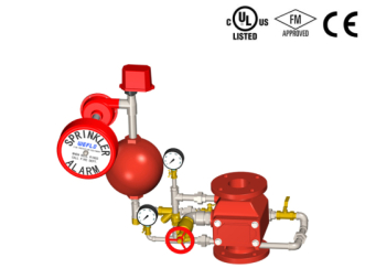 UL / FM Alarm Check Valve, Vertical Trim (Flange x Flange)