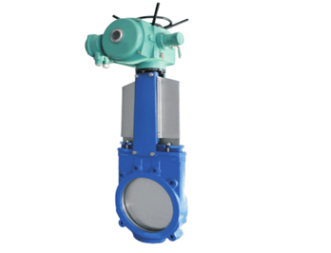 WAFER (LUG) TYPE KNIFE GATE VALVE WITH ELECTRIC ACTUATOR