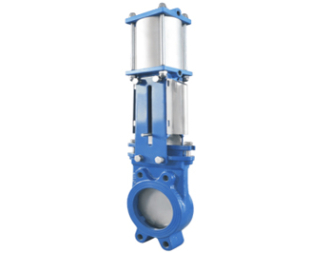 WAFER (LUG) TYPE KNIFE GATE VALVE WITH PNEUMATIC ACTUATOR